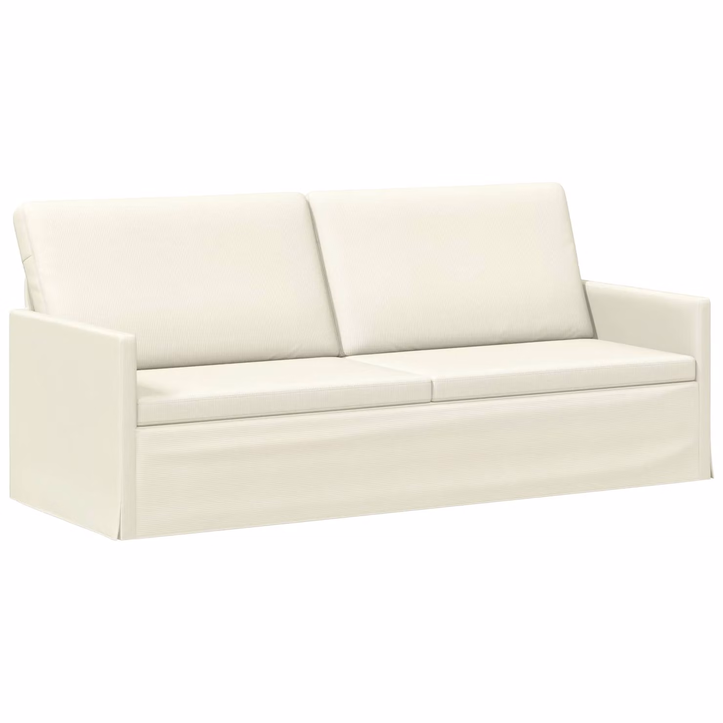 Divano a 3 posti moderno vidaXL in tessuto cord beige L 190 x P 81 x H 82 cm