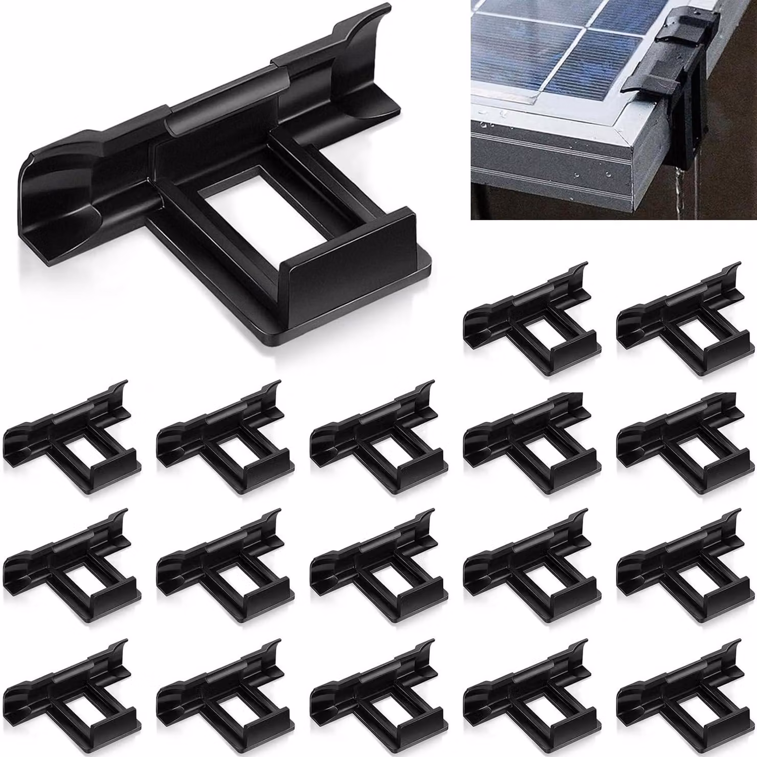 40 clip per il fissaggio di tubi di scarico solari, clip per pannelli fotovoltaici, 30 mm, in plastica