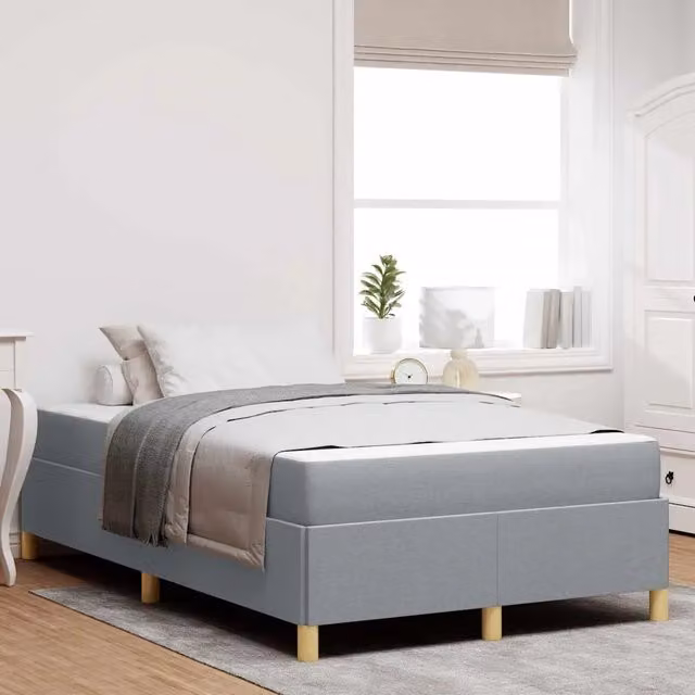 Struttura del letto-Giroletto Grigio chiaro 120 x 200 cm Tessuto 916683