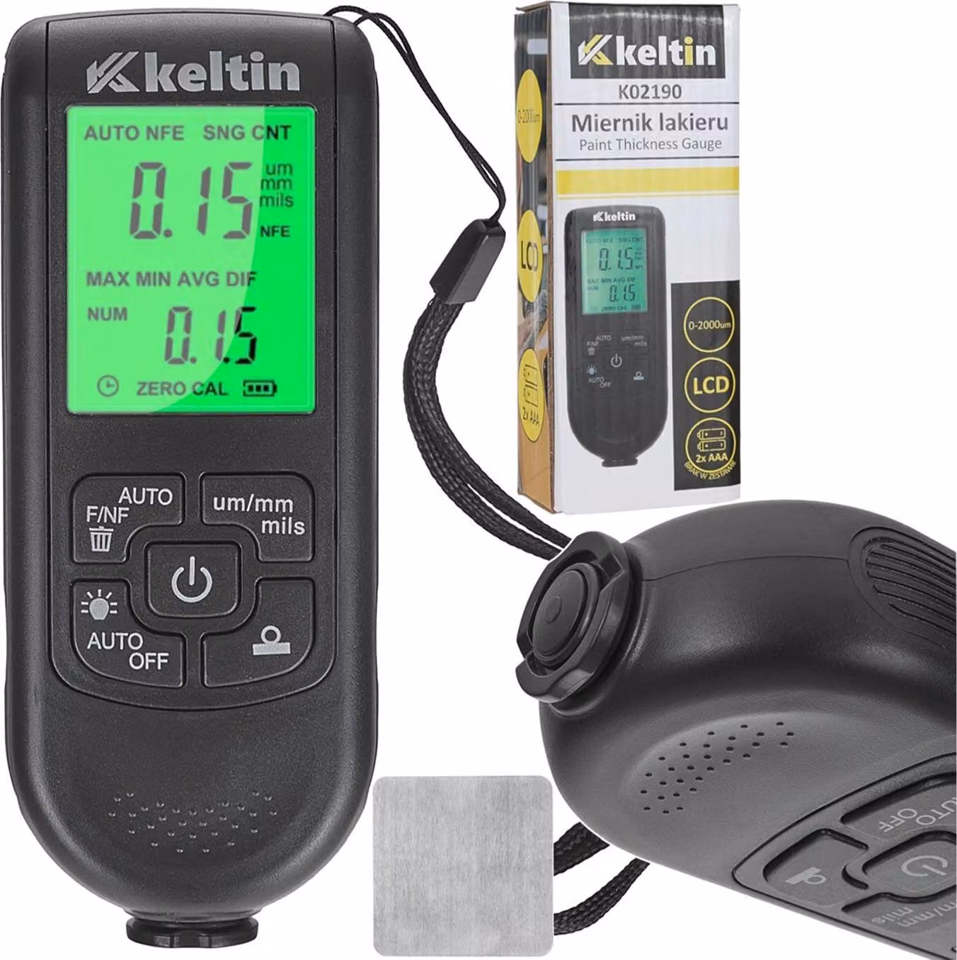 KELTIN Misuratore di spessore della vernice, display LCD - K02190