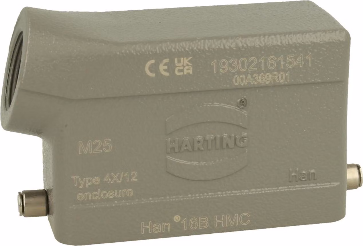 HARTING Han 16B HMC Custodia a manicotto bassa, 1xM25 uscita cavo laterale, per 1 staffa (nella parte inferiore) - 1 pezzo