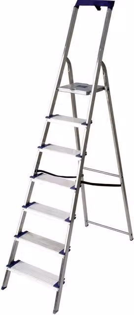 Scala in alluminio Facal Gamma Maxi a 7 gradini colore argento L: 120 mm