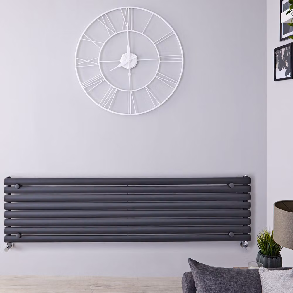 Radiatore di Design Orizzontale - Pannello Singolo - 472mm x 1780mm - Antracite - Revive