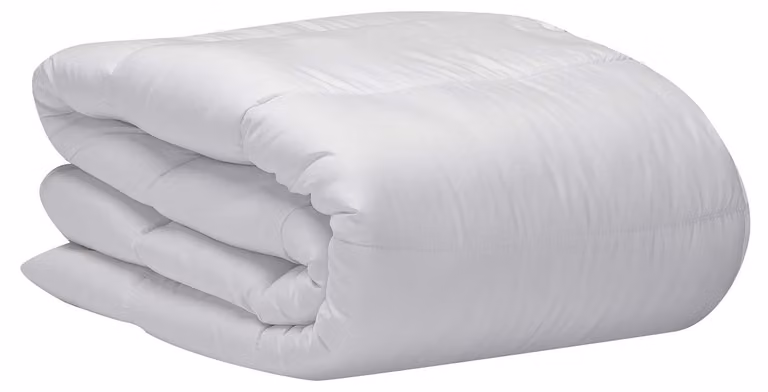 Copertura per letto, 250x220 cm, con fibre cave siliconizzate, colore bianco, ideale per l'inverno