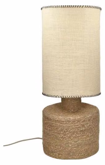 Lampada da tavolo Pomax Kosi, finitura naturale, diametro 20 cm, altezza 48 cm