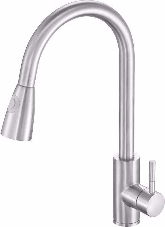 Rubinetto da cucina Steely, cromo 360, 21 cm, rubinetto, rubinetto per lavello, miscelatore