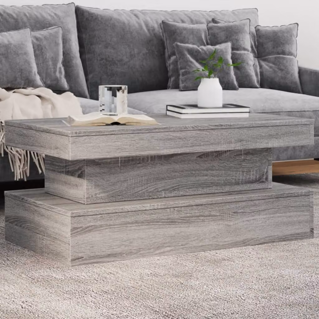 vidaXL Tavolino da Soggiorno Moderno Grigio L: 90 cm, P: 50 cm, H: 40 cm