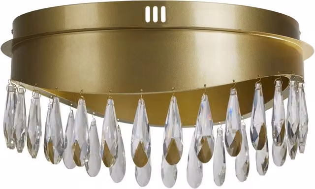 Plafoniera Classica Gioiello Acciaio Oro Vetro Led 21W 4000K