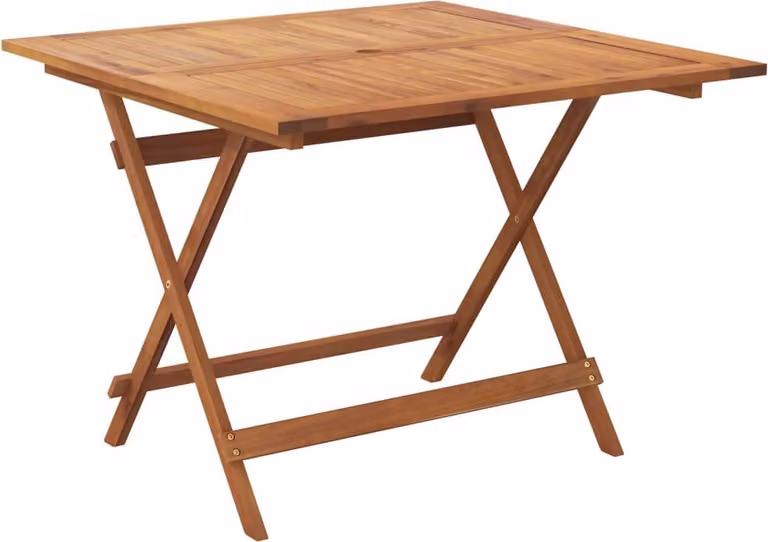 Tavolo da Giardino Pieghevole 90x90x75 cm Legno Massello Acacia