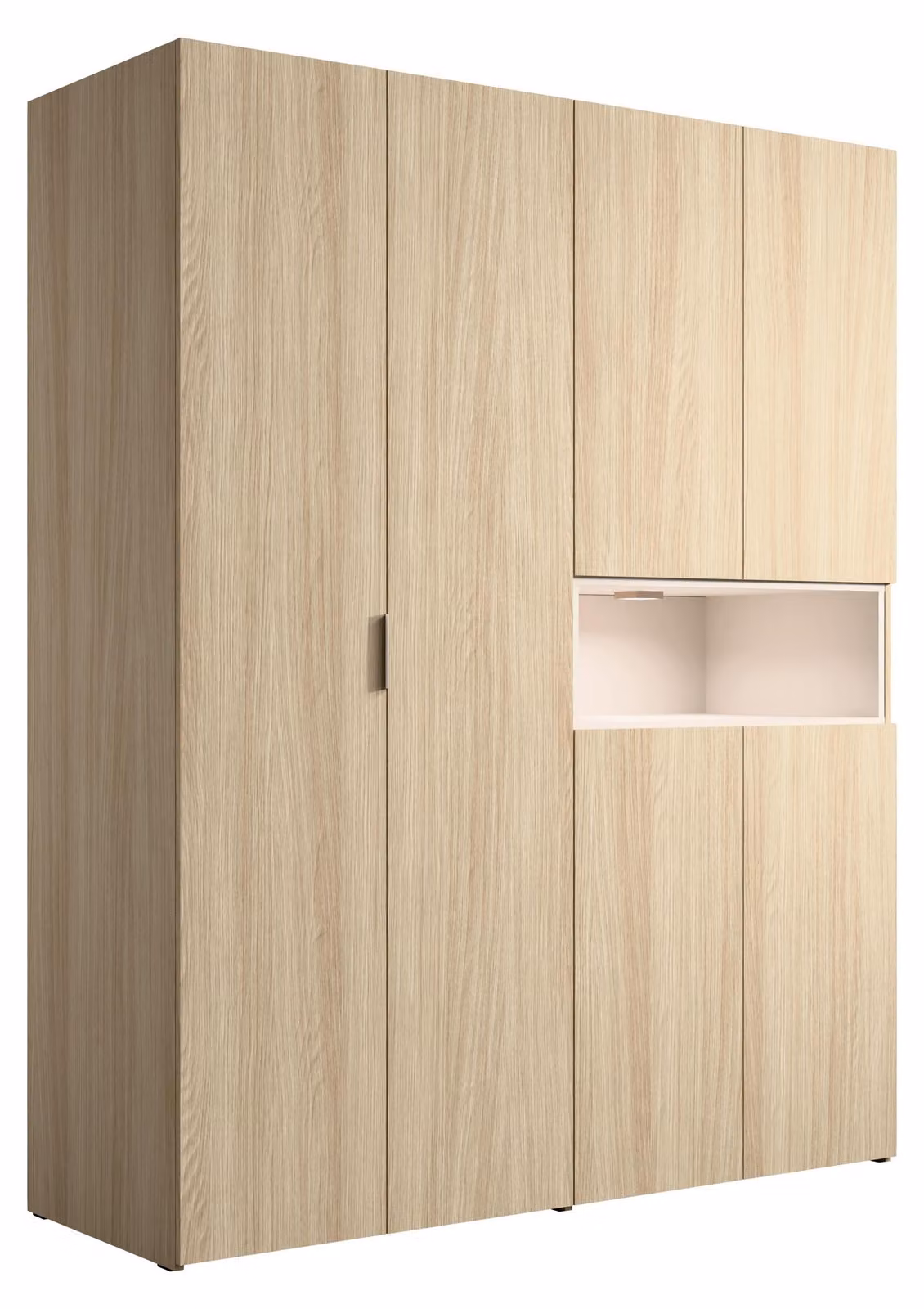 raumhirsch, armadio "KLEIDERSCHRANK", finitura "Barista Oak", colore "Wüstensand", dimensioni 161 x 202 x 58 cm