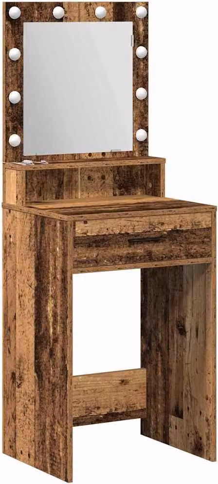 Tavolo da Trucco con cassetto Legno vecchio 50 x 41 x 135 cm
