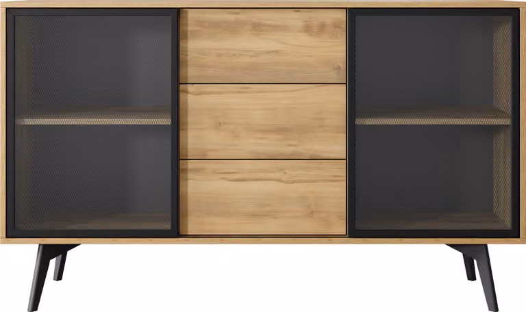 Comò, rovere barocco dorato, 144 x 85 x 39 cm