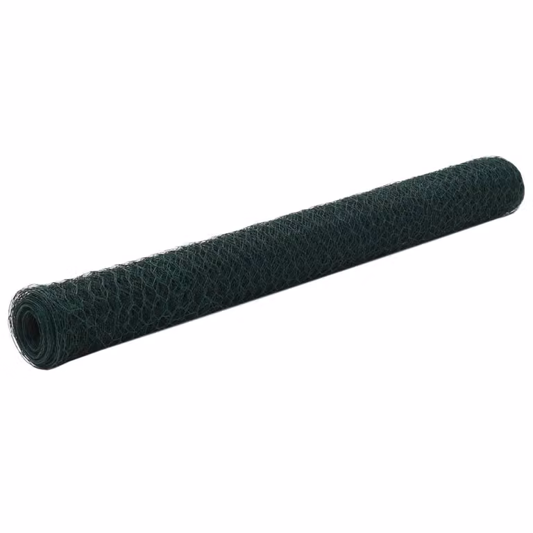 vidaXL Recinzione in filo d'acciaio con rivestimento in PVC 25x1,2 m Verde