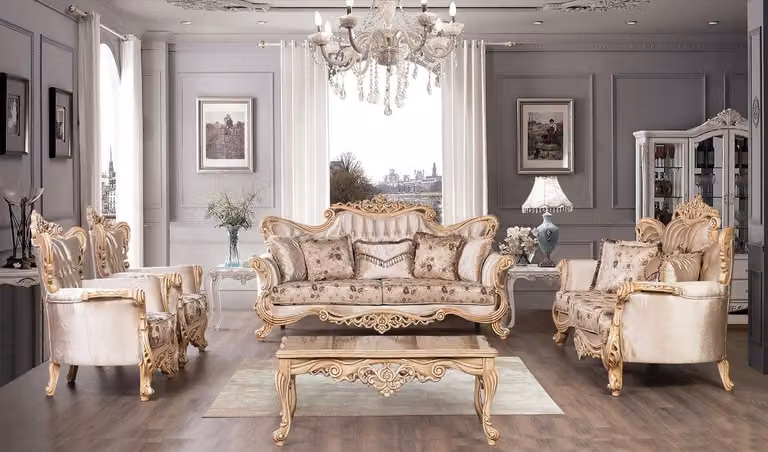 Sofagarnitur Couch Set Sofa Sessel Polster Möbel Couchtisch 5tlg.