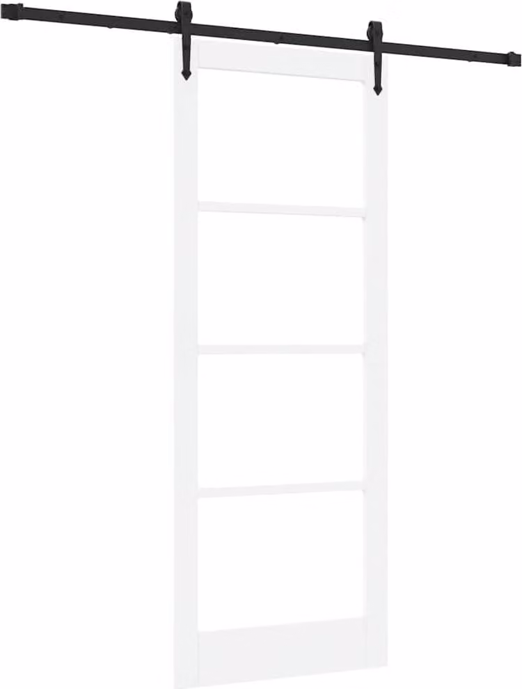 Porta scorrevole Bianco e Nero 83 x 211 cm