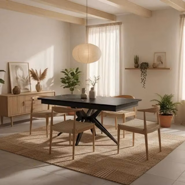 Tavolo da pranzo allungabile Caesar Duzzle in ceramica effetto marmo nero, L: 160-240 cm, P: 90 cm, H: 76 cm