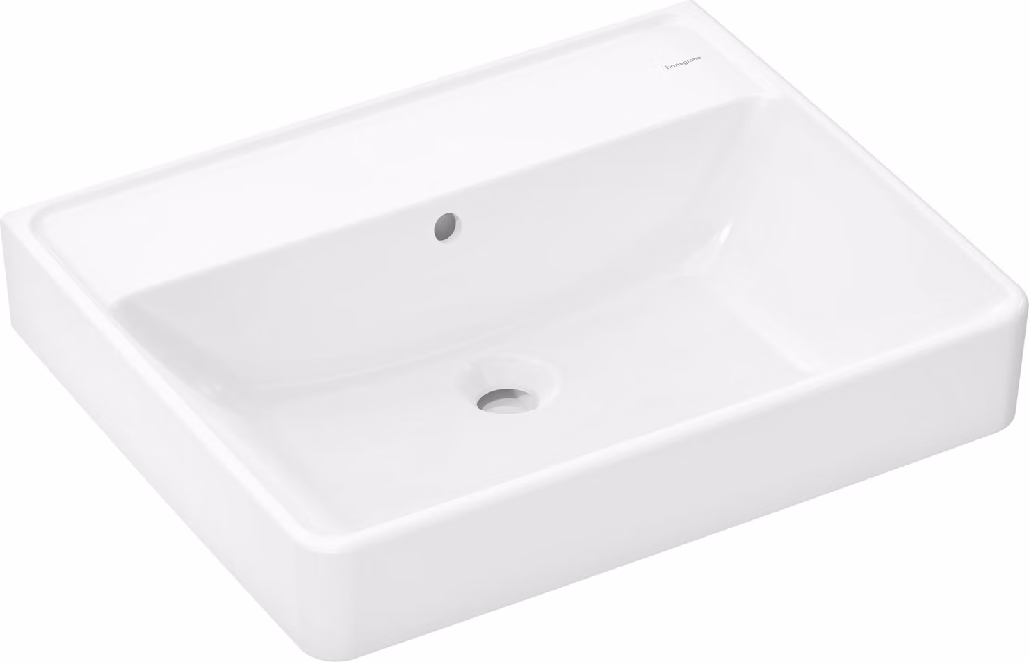 hansgrohe Xanuia Q lavabo, sans trou pour robinet, avec trop-plein, 600x480mm, SmartClean, blanc, 61149450, 61149450
