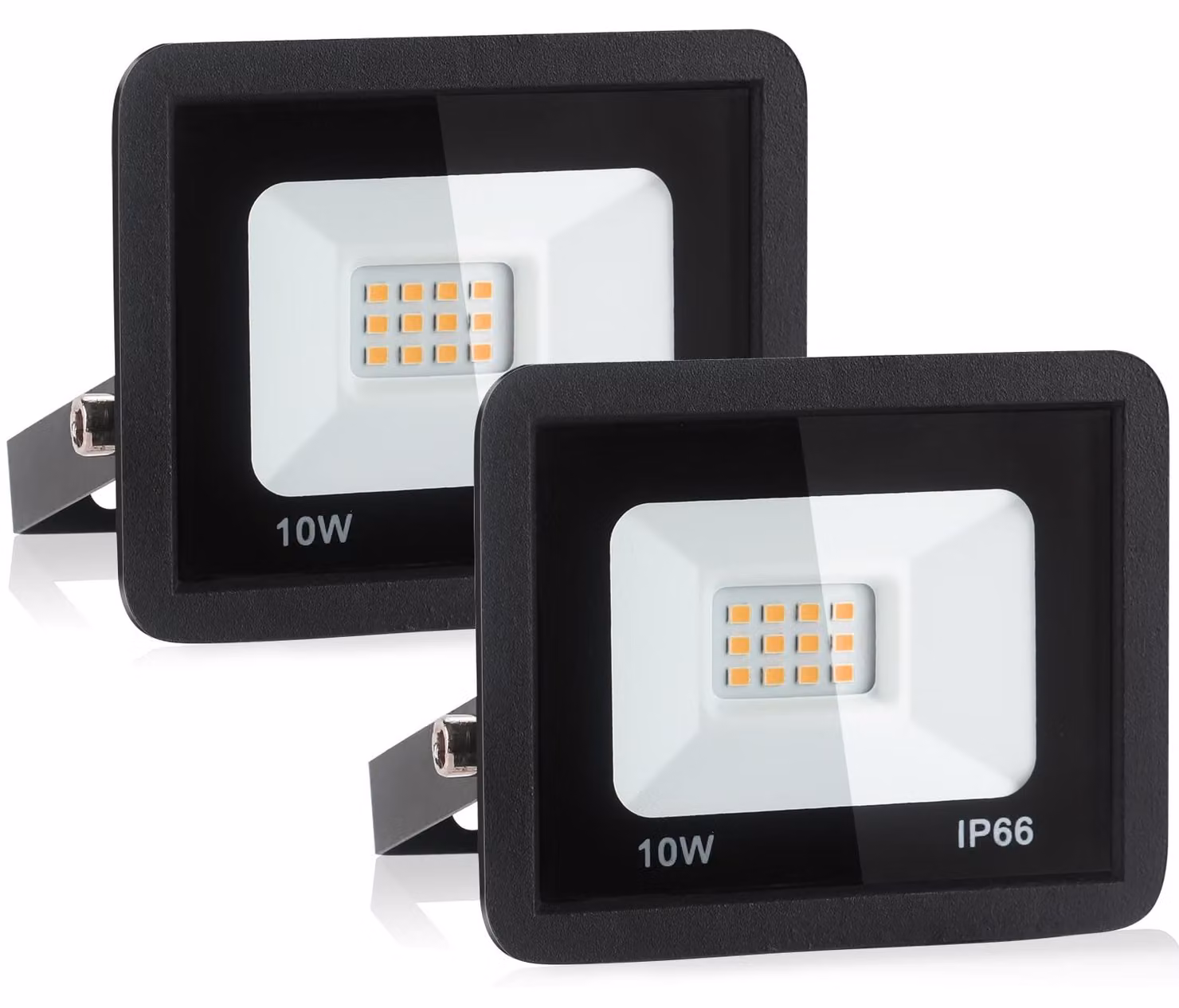 Faretto LED da esterno, 10W, 3000K, 540 lumen, confezione da 2, per montaggio a parete