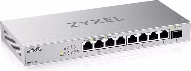Zyxel XMG-108 Switch Ethernet 2.5G non gestito (100/1000/2500) Argento