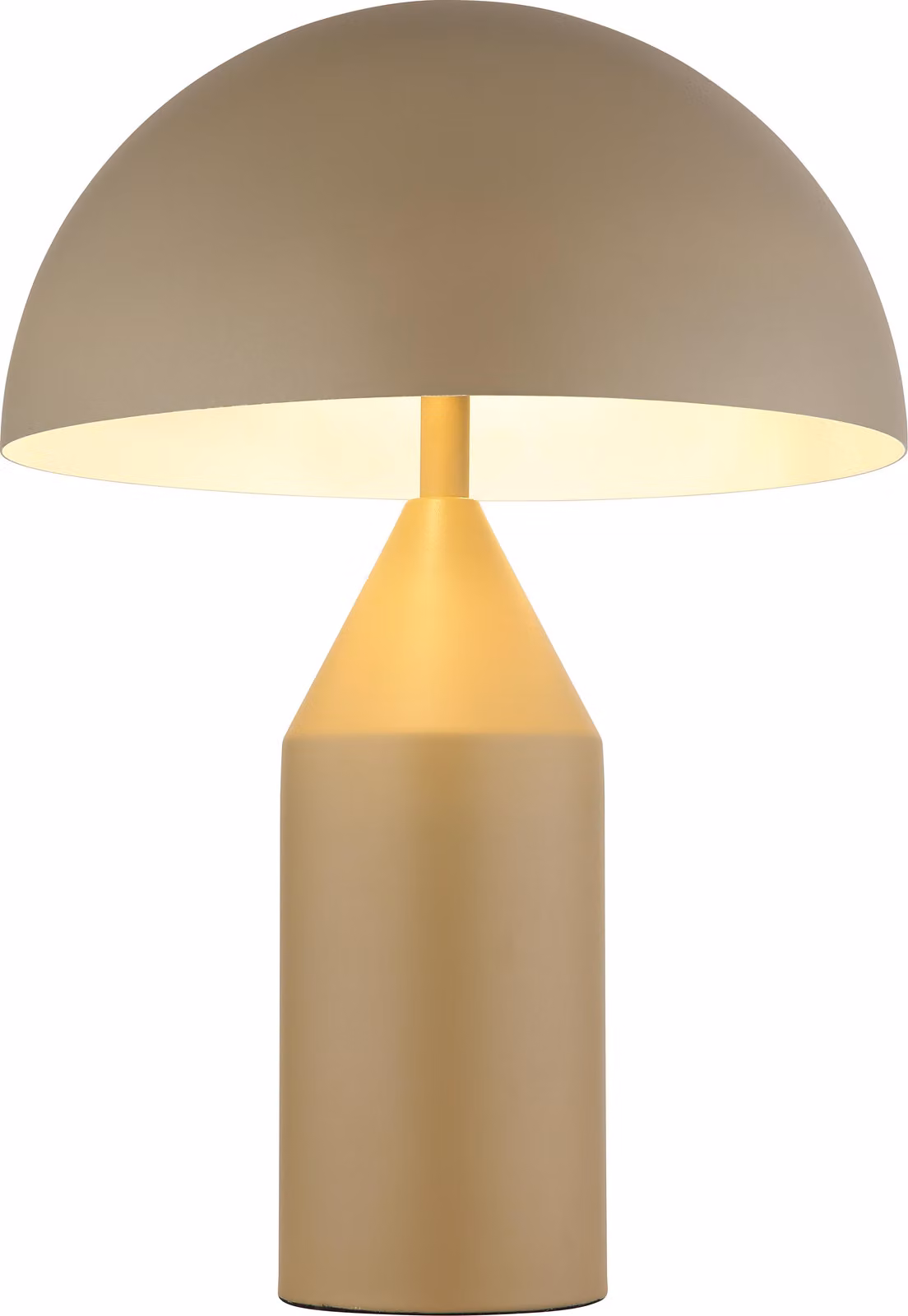 Lampada da tavolo Globo Lighting, struttura in metallo color sabbia opaco, finitura sabbia opaca, bianco opaco, cavo in PVC nero, interruttore a levetta sul cavo, diametro: 280 mm, altezza: 390 mm, lunghezza del cavo: 1500 mm, esclusa lampadina (richiede