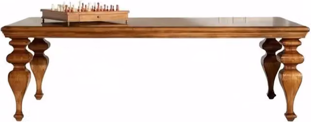Tavolo rettangolare classico in legno di faggio color noce Mobili 2G L/P/H: 240 x 128 x 78 cm – 5