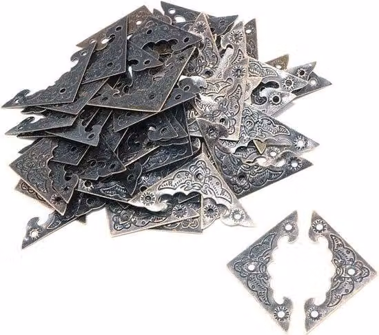 Paraspigoli in bronzo stile antico, 25 mm, in lega, per mobili e tavoli - Set da 50 pezzi