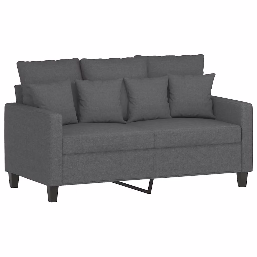 Divano a 2 posti Design Mania in tessuto grigio con struttura in metallo per il tuo soggiorno – 2