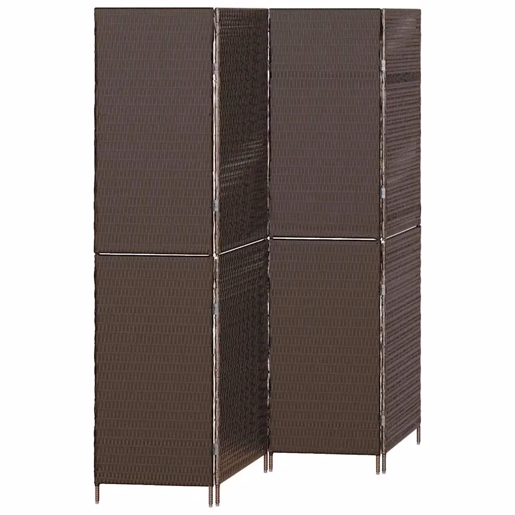 Divider per stanze vidaXL in rattan marrone L: 195 cm, H: 180 cm – 2