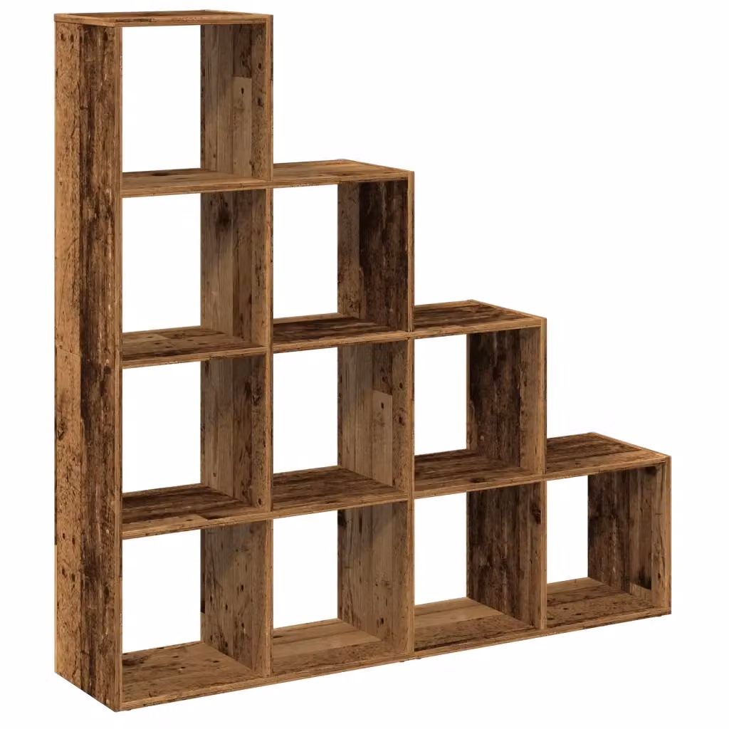 Libreria a scala Design Mania con 4 ripiani in stile rustico, colore marrone, L/P/H: 131,5 x 29 x 131,5 cm – 2