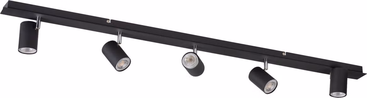 5xGU10 10W Evalo nero striscia mobile per faretti Kanlux