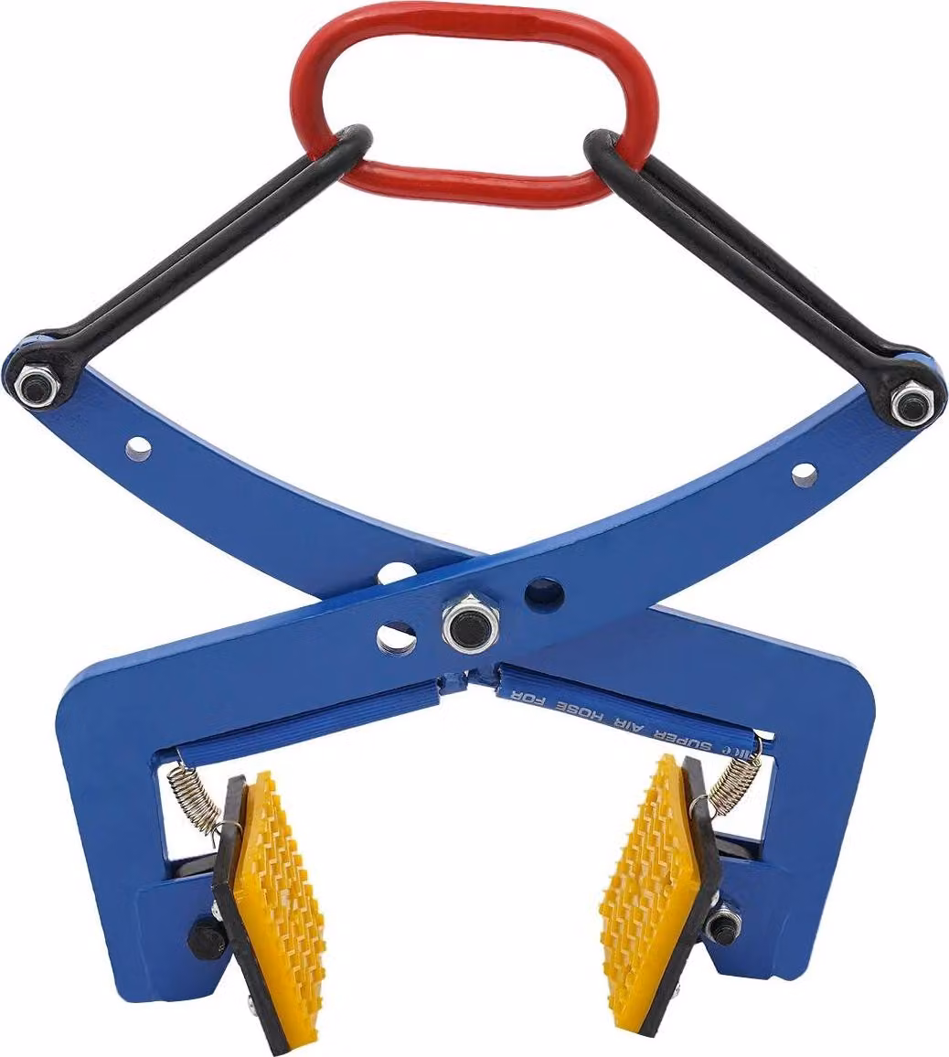 Pinza per sollevare pietre/sollevatore per cordoli - Acciaio Q235 - Apertura 10–30 cm - Ganasce in gomma - Portata 300 kg - Per cordoli/lastre di pietra - Blu