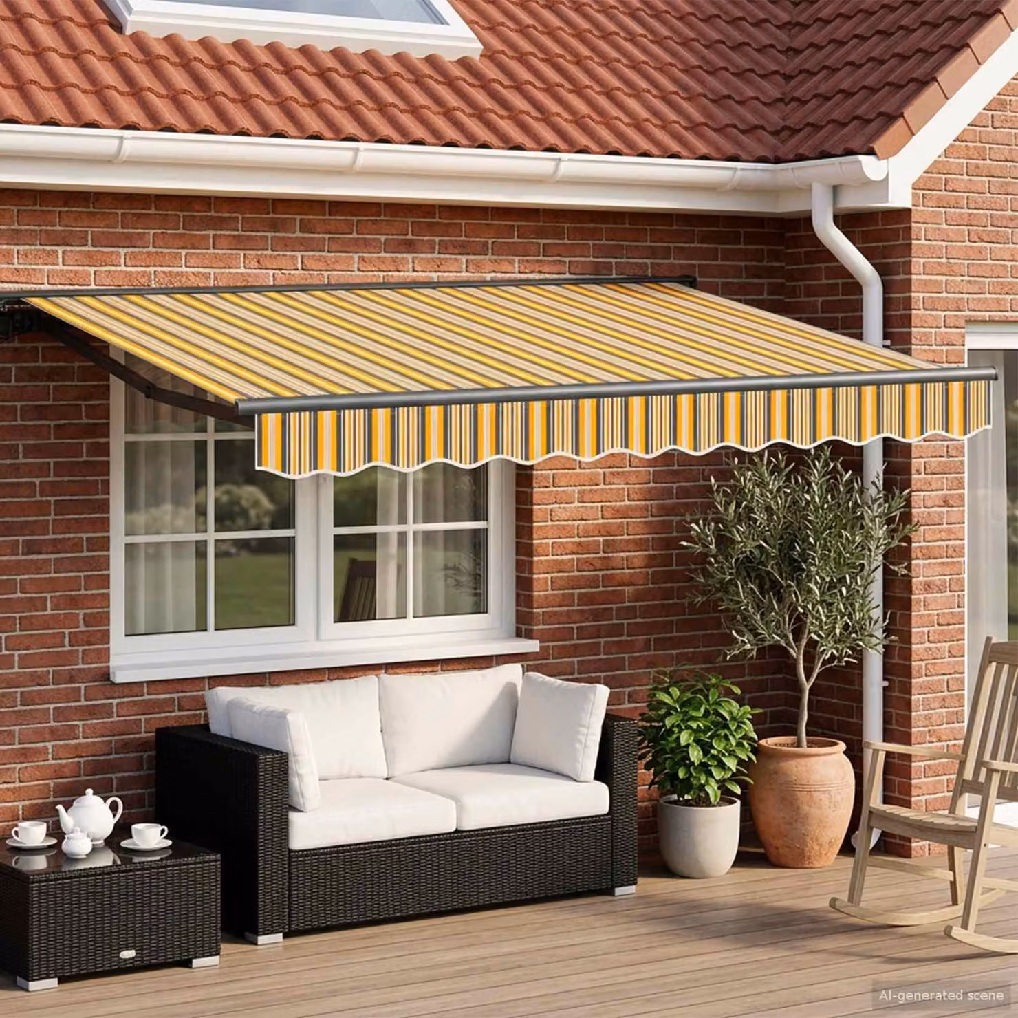 vidaXL Tendalino a semi cassette con LED e telecomando in alluminio e poliestere, L: 250 cm