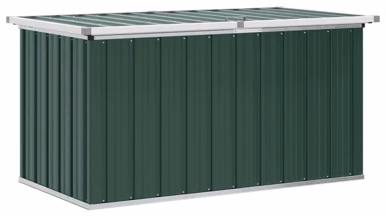 Baule da giardino verde 129x67x65 cm