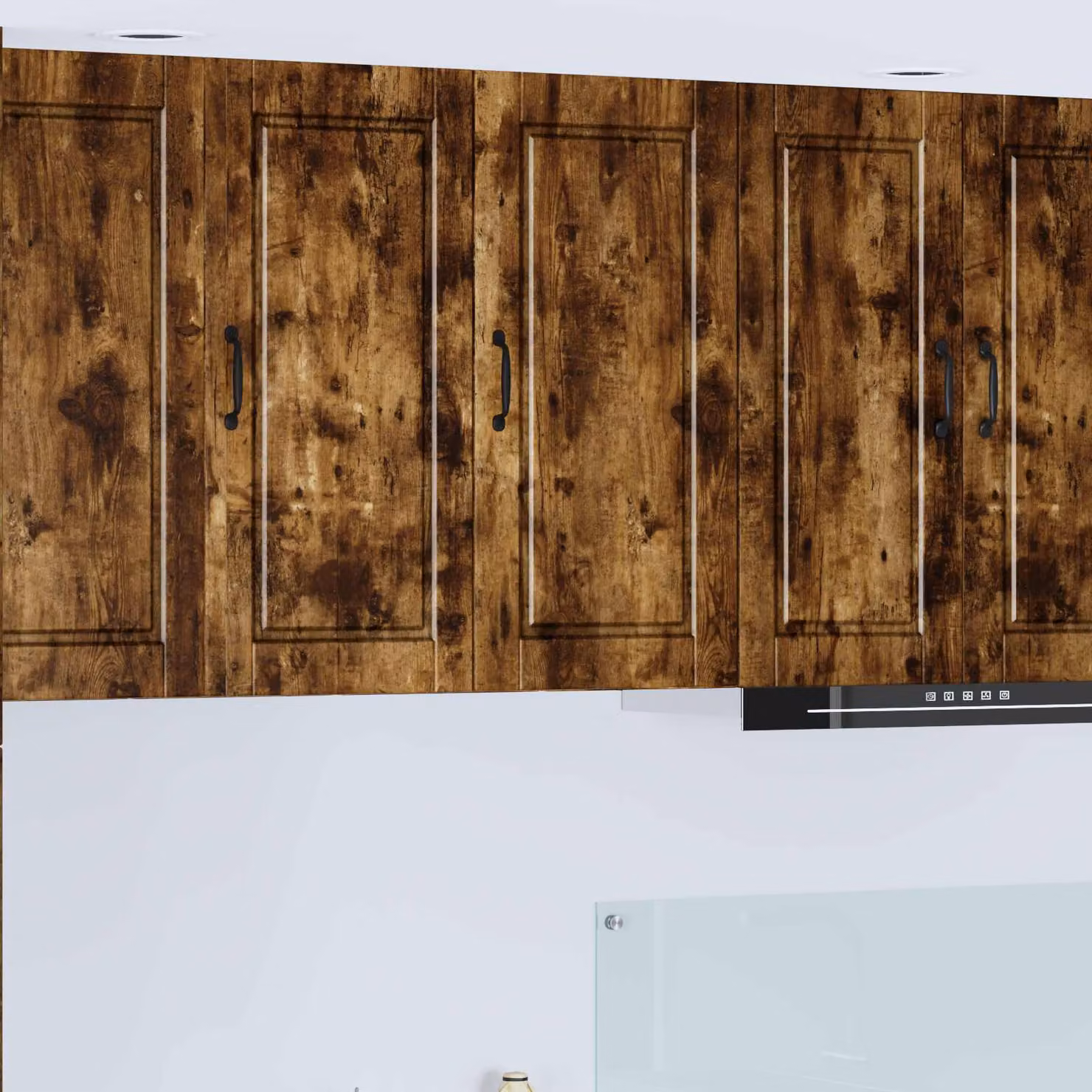 Armadietto a muro moderno vidaXL PORTO in rovere fumé marrone con ante a battente e ripiani interni L: 40 cm, P: 31 cm, H: 80 cm