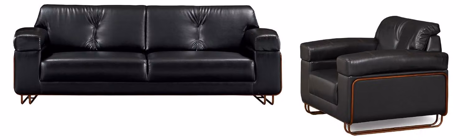 Sofagarnitur 3+1 Sitzer Luxus Wohnzimmer Gruppe Sessel Leder Modern Couch