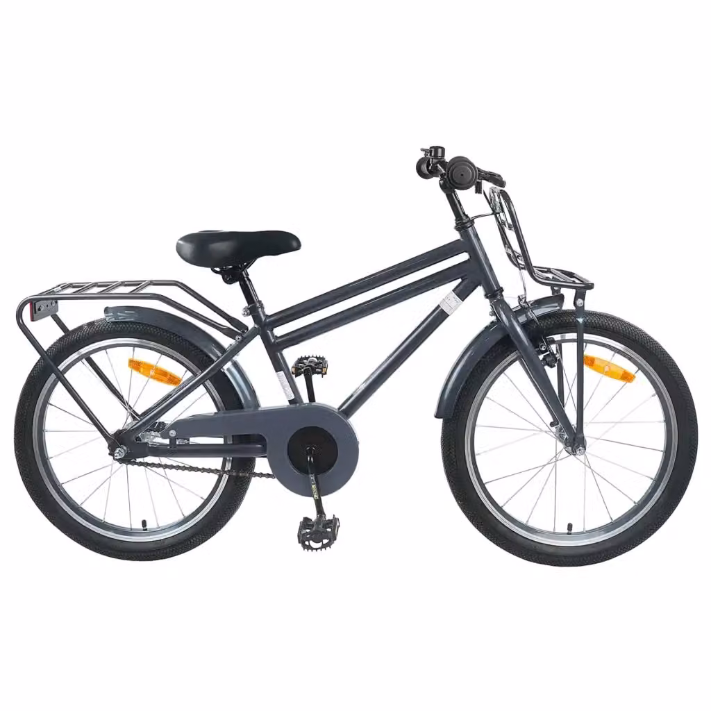 Bicicletta per bambini da 20 pollici in metallo e gomma, colore grigio – 2