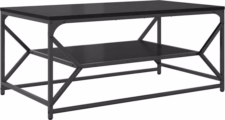 Tavolino da salotto Rovere Nero 90 x 50 x 40 cm