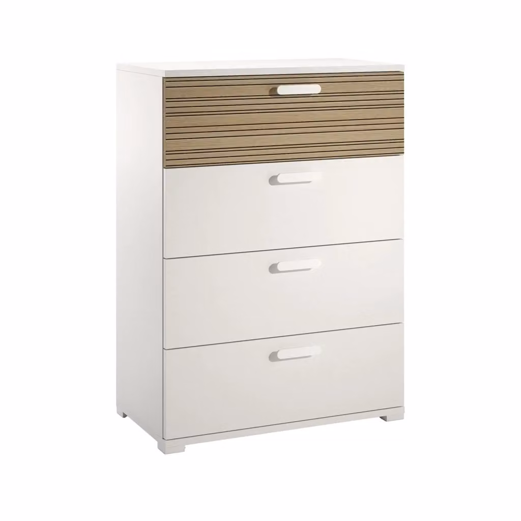 Cassettiera Damascena DMORA con 4 cassetti in Rovere Rigato Marrone, L/P/H: 39,0 x 70,0 x 98,0 cm – 2