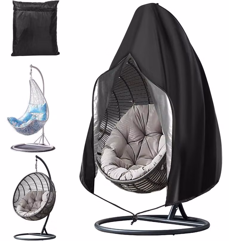 Copertura per sedia a dondolo da esterno, tessuto Oxford 210D, impermeabile, dimensioni 190 x 115 cm