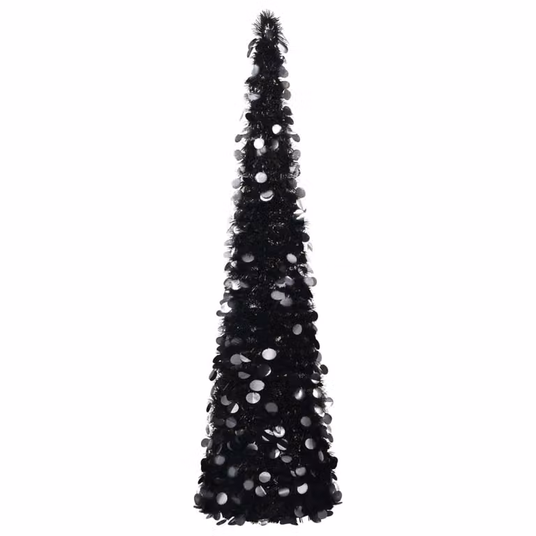 Albero di Natale artificiale pop-up nero 150 cm PET
