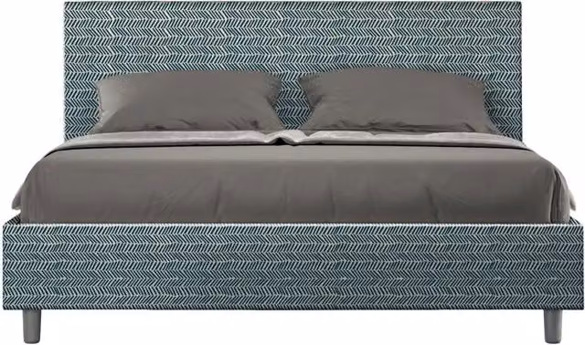 Letto Matrimoniale Adele Aragona GIORDANOSHOP Blu L/P/H: 160 x 200 x 106 cm