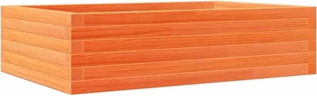 Fioriera rialzata per piante fiori terrazza giardino finitura a cera 90 x 60 x 23 cm legno di pino massiccio marrone 02_0038518