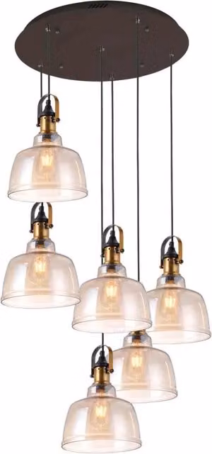 LÚZETE - LAMPADA DA SOFFITTO 6 LUCI FEBBRAIO CRISTALLO CHAMPAGNE E27