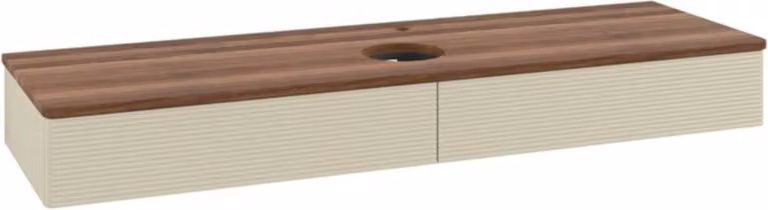 V&B Mobiletto con struttura frontale - illuminazione Antao 160x50cm, HL, WBP w. wal, si Gr m Lac