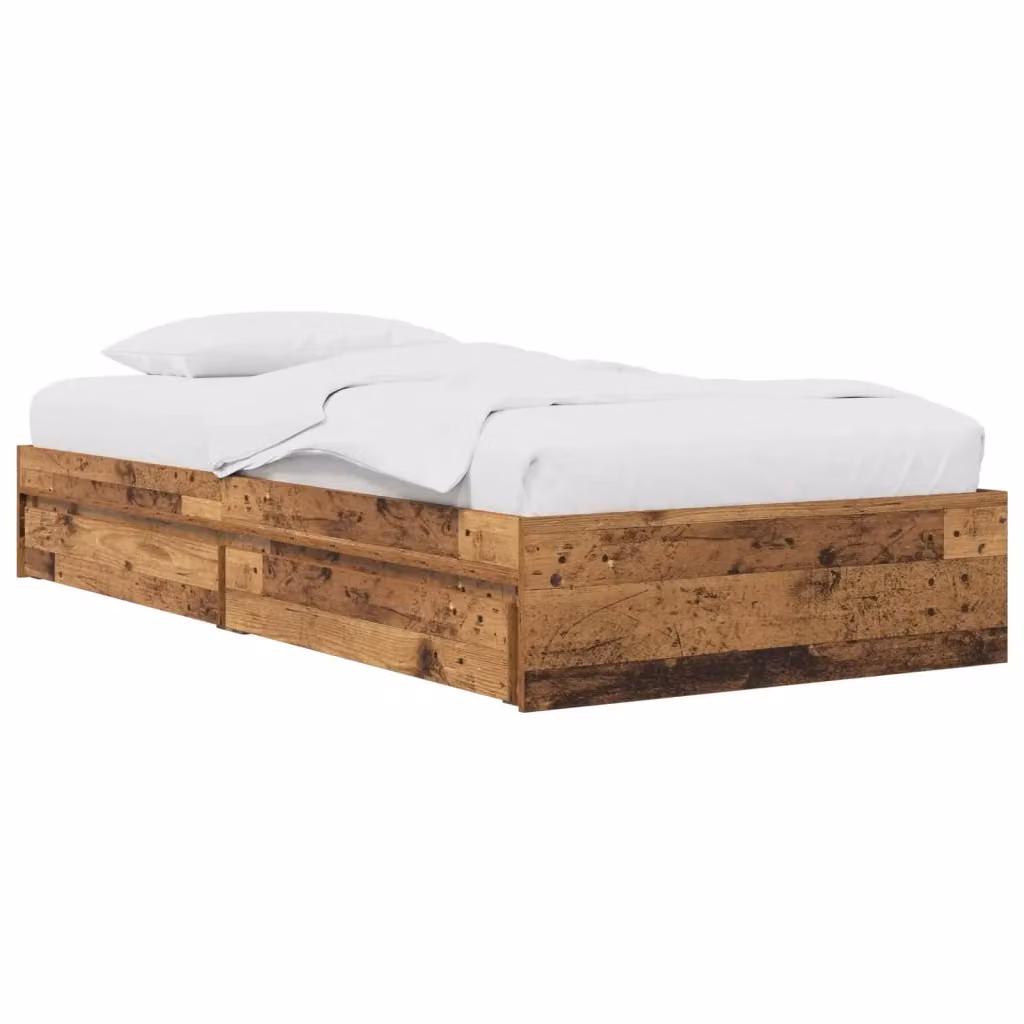 Letto con contenitore vidaXL in legno color marrone L: 80 cm, P: 200 cm, H: 83 cm – 2