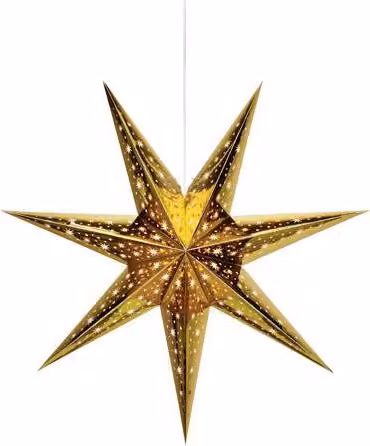 Stella di Natale, stelle e punti fustellati in carta NANNA oro lucido