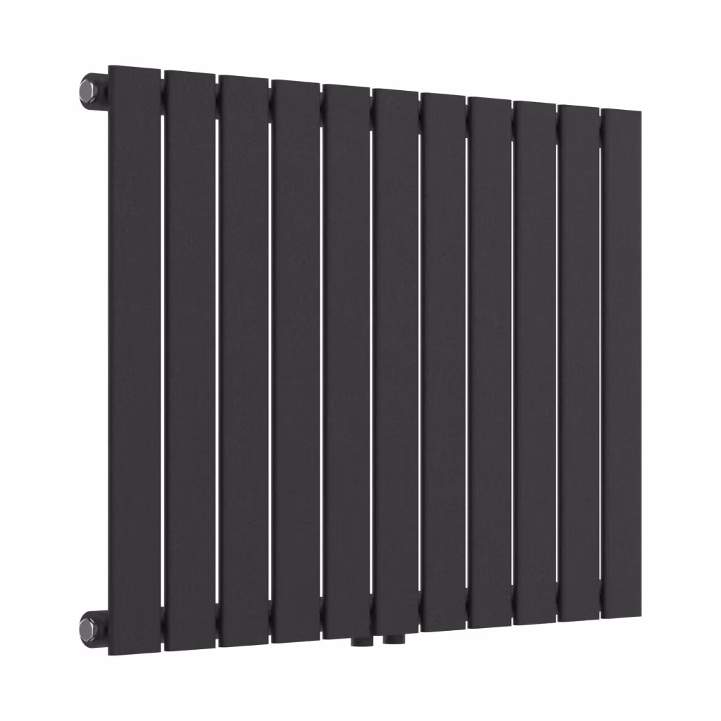 Termosifone a pannello singolo con elementi piatti neu.haus in acciaio nero L: 60 cm, H: 80 cm – 2