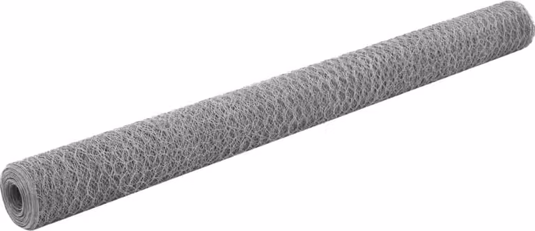 Maison Exclusive - Recinzione in Rete per Pollaio Acciaio Zincato 25x1,5m Argento