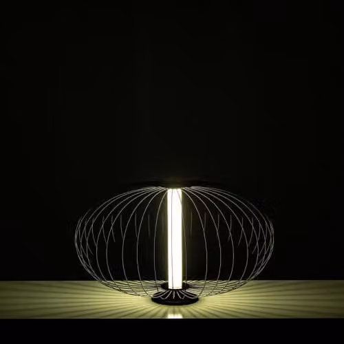 Lampada Mizar a led da tavolo in acciaio al carbonio Stones
