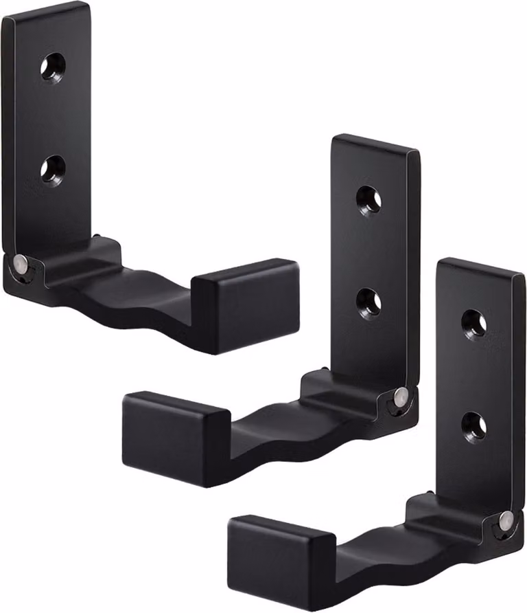 set di 3 ganci pieghevoli multifunzionali | ganci da parete pieghevoli | gancio per asciugamani da parete a 90° gradi | supporto per cuffie - colore [nero] - gancio per cappotto in lega di alluminio | gancio per armadio | gancio per asciugamani da parete